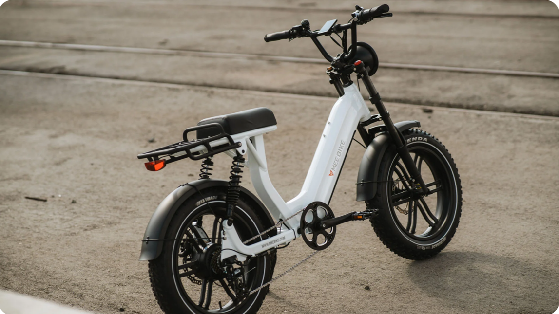 Meebike Gallop Step-Thru White eBike (Free Ship PROMO!)