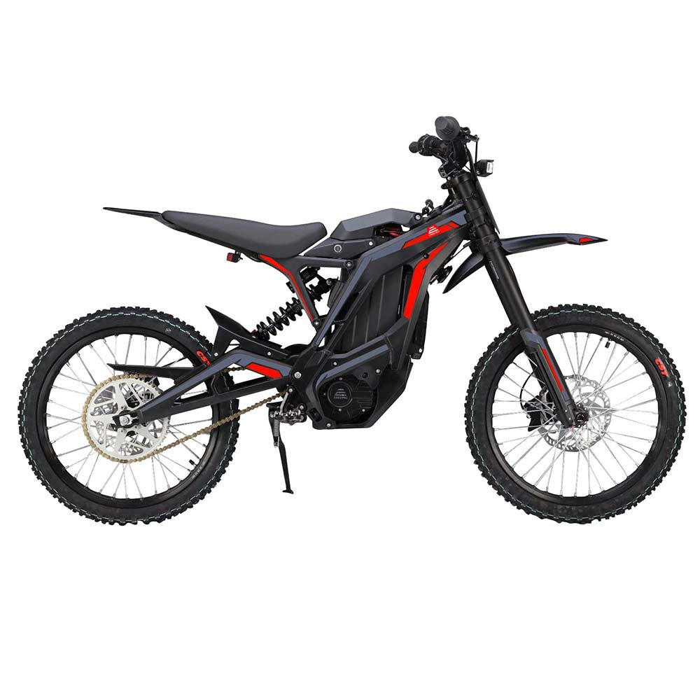 Black E Dirt Bike 19" Tires E Ride Pro SS