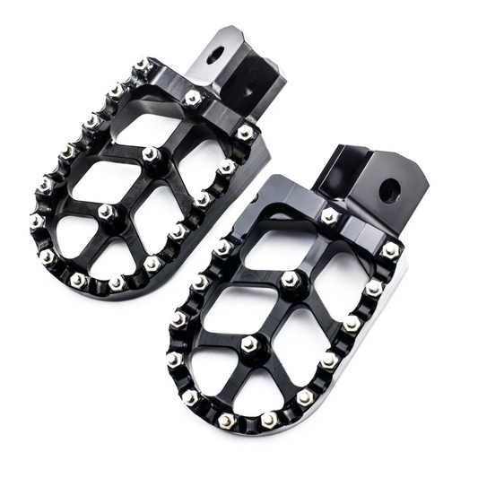 Black Grippy Foot Pegs for Dirt Bike E Ride Pro